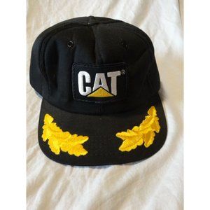 Vtg 80s CAT Heavy Equip. CATERPILLAR Puffy Trucker Patch Snap Back Tonkin USA